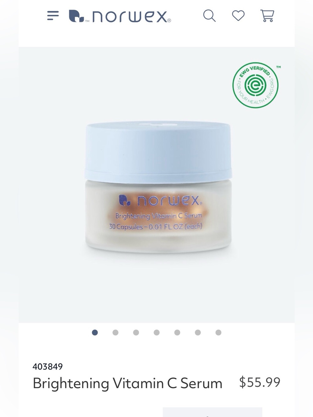 NWT-Norwex Brightening Vitamin C Serum